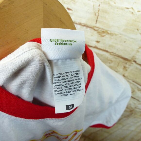 Sesame Street Cookie Monster Munchies Ringer T-Shirt Women M White Red Retro - Picture 8 of 9